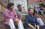 Vidvan Kumaresh, Shankar Mahadevan, Ronu Majumdar, Rahul Sharma at Swaranjali concert photo shoot in Mumbai on 6th Jan 2015